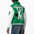 Chaqueta de béisbol verde para hombres