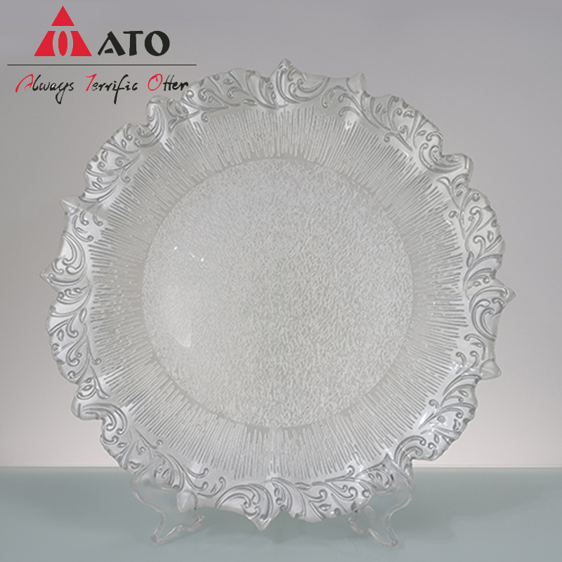 ATO tabletop galss plate Table Glass Under Plates