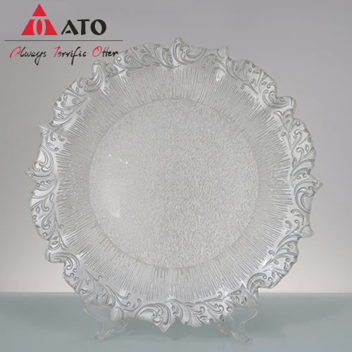 ATO Table Galss Plate Table Verre sous les assiettes