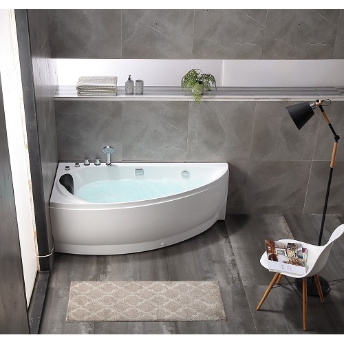 Space-Saving One Person Acrylic Whirlpool Massage Bathtub