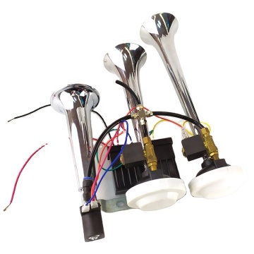 Electric Air Horn with Whistle Sound - Three Tube Design