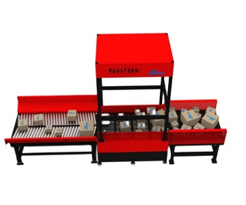 Automatic Conveyor Belt System for Warehouse Parcel Sorting and Separation