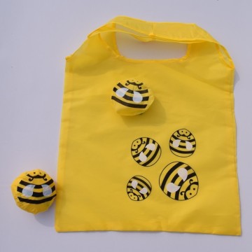 China Wholesale Cute Bee Folding Shopping Bags for Advertising and Promotion