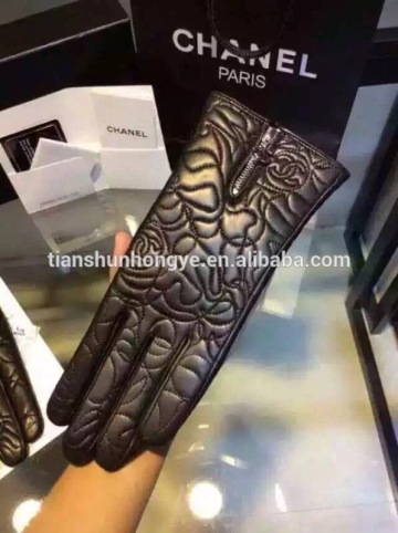 Touch Screen Texing Nappa Leather Dress Gloves