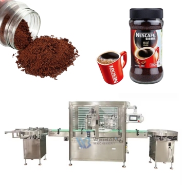 Automatic Medium Bottle Coffee Powder Filling and Capping/Crimping Machine WB-F2
