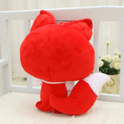 Big Head And Tail Cute Fox Plush Toy, Plush Red Fox Toy, Red Fox Plush