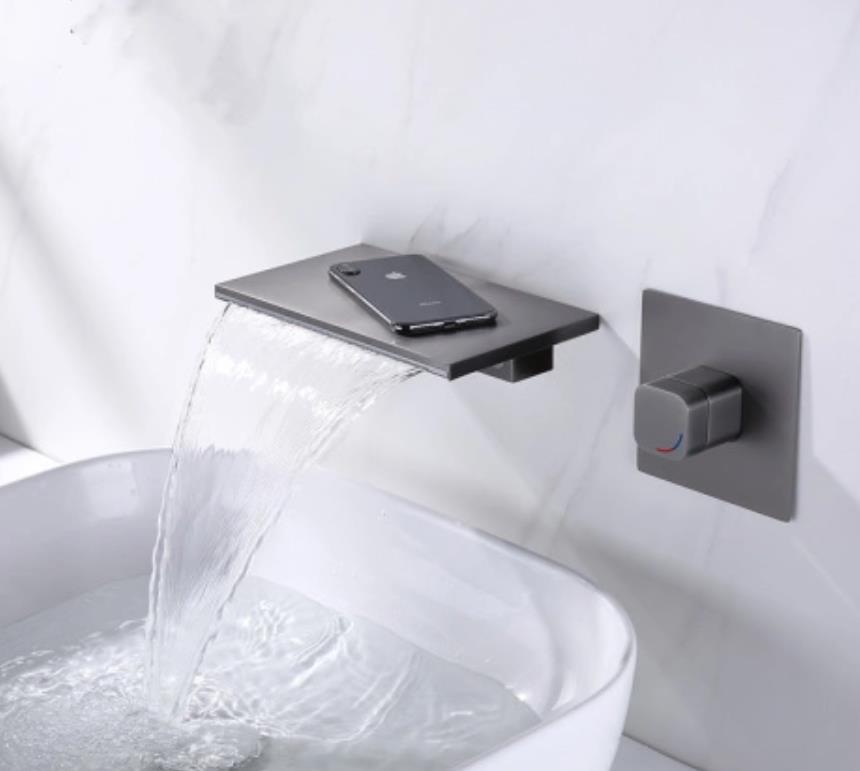 Widespread Wall Mounted Waterfall Faucet