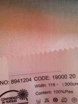 Ultima tenda trasparente liscia di colore rosa