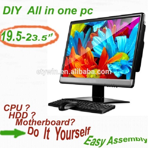 New inventions DIY all in one pc case with 21.5" LED monitor DIY desktop computer hardware case pc