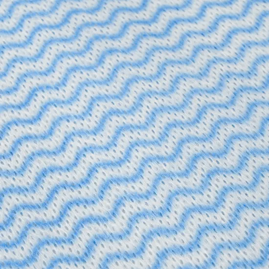Blue wave nonwoven printed fabric as kitchen rag