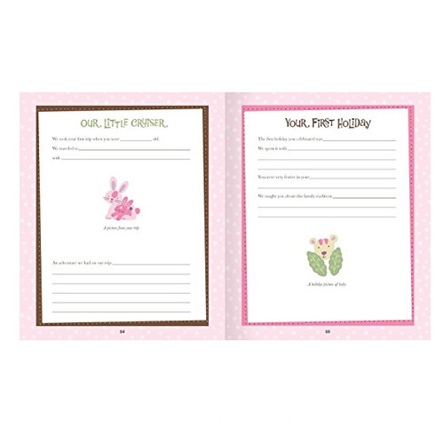 Baby Girl Memory Book Hardcover Record Diary