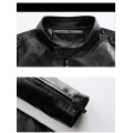 Fashion Men's Zipper Leather Jacket Custom High Quality