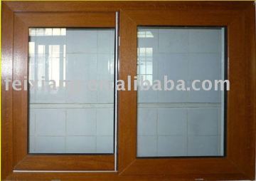 wood grain sliding window