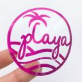 Pelekat logo emas telus yang dicetak bulat