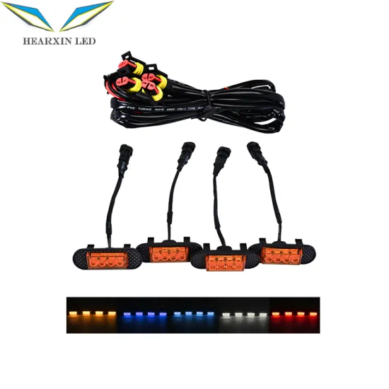 Hearxin LED Beads Yellow Eagle Eye DRL for Car Raptor Style Driving Light - Ford Compatible