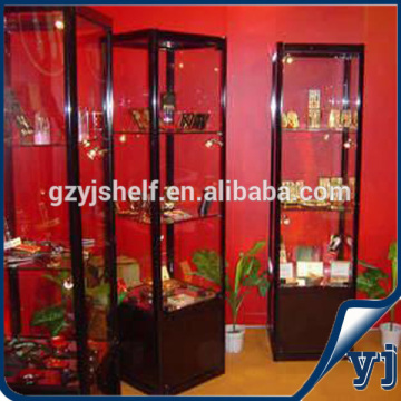 Tall Layered Glass Showcase