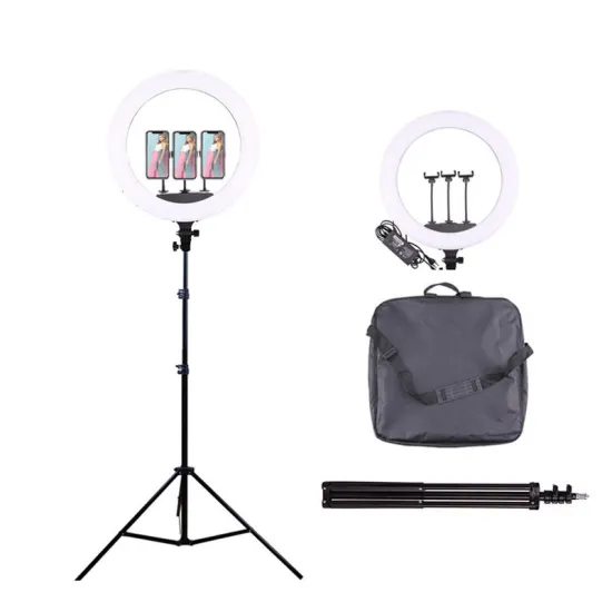 Professional 18-inch LED Ring Light with Tripod Stand for Selfie Rotation: Perfect Lighting Solution for Phone Photography and Video