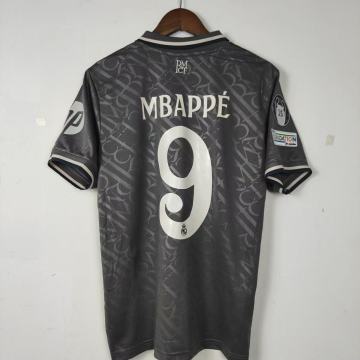 2425 Spanish League Away Jersey #9 Mbappe Bellingham Quick Dry Football Sportwear