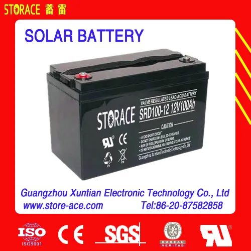 Sealed deep cycle solar battery 12v 100ah (SRD100-12)