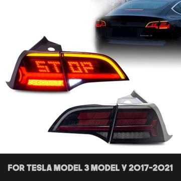 Luces traseras LED OLED Hcmottz para Tesla Model 3 Modelo Y Patrón seleccionable 2017-2021