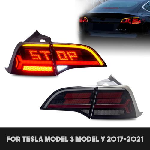 Feux arrière LED HCMotionz OLED pour Tesla Model 3 Modèle Y Selectable Pattern 2017-2021