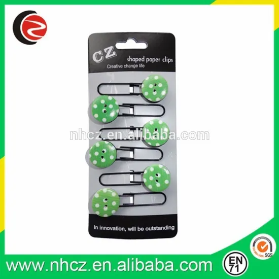 DIY novelty green color button bookmark