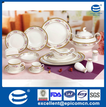 new design bone china dinner set Russia stylish royal fine bone china dinnerware, China manufacturer