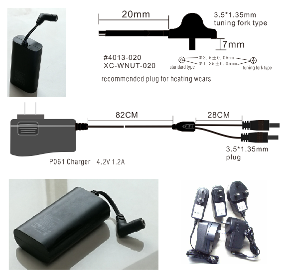 AC211 heated vest battery