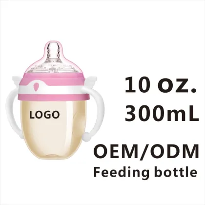 Baby bottle custom logo Big neck feeding bottle