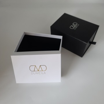 Packaging di box regalo in bianco e nero personalizzabile di lusso - vendita calda