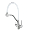 Brushed Nickel Retractable Faucet For Kitchen