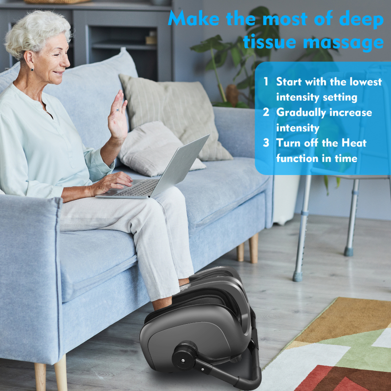 Shiatsu foot massager heating & kneading & rolling & scraping & shiatsu & vibrating