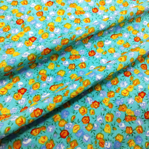 Bens prontos pequenos tecidos de sarja floral estampado