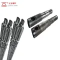 Conical twin screw barrel extruder para sa PVC pipe makinarya