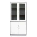 Black Steel Office Storage Cabinets with Glass Door