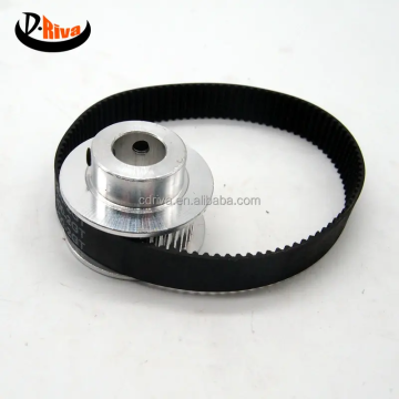 Black 2GT Rubber Timing Pulley Belts for GT2 Timing Belt Systems