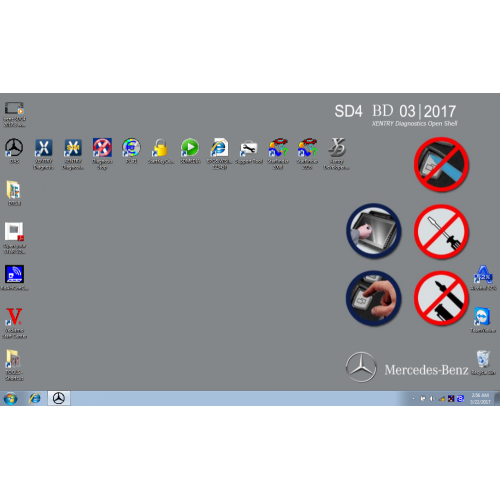 Win7 V2017.03 Xentry Das HDD Software with DTS Monaco For Benz Sd Connect C4