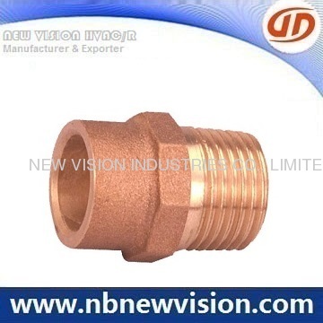 Encaixe de bronze adaptador macho