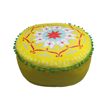 Yellow polyester futon cushion