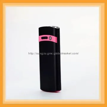 Cell phone external battery charger with led lamps