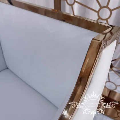 Rose Gold Single Seat Wedding Sofa Chairs
