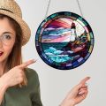 Vitray Deniz Feneri Akrilik Güneş Yakalayıcı