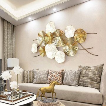 Creative Design Luxury Flora Dropshipping Metal Hanging Wall Art for Living Room