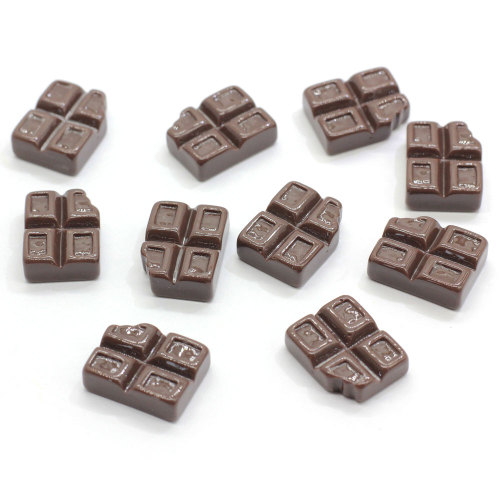 Artificial Flatback Chocolate Sweet Food Resin Cabochon Diy Charms Kids Dollhouse Toys Play Kitchen Accessories