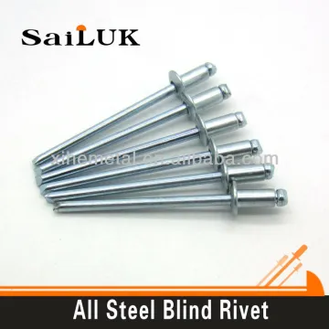 All steel open type blind metal rivets