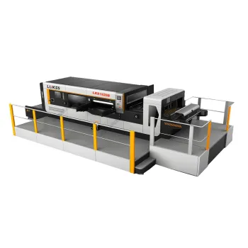 High-Speed Automatic Machine for Lead Edge Feeding, Creasing, and Die Cutting with Stripping Unit
