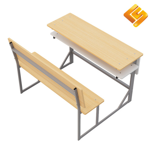 Birou pentru studenți cu tub dreptunghiular gri