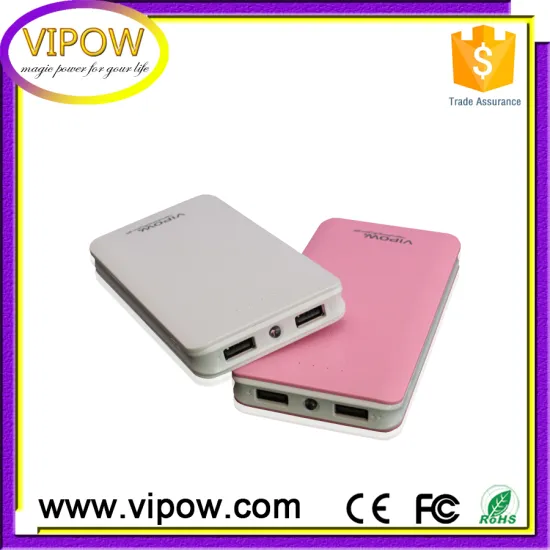 VIPOW Hot sale portable slim power bank 8000mah for mobile phone