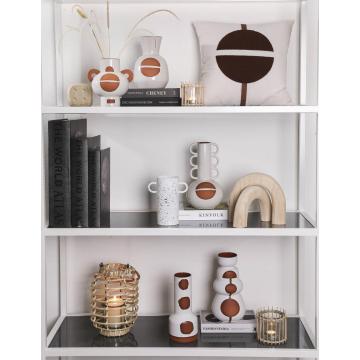 Most Wanted Trendy Painting Ceramic Red Vase for Living Room Supplier
