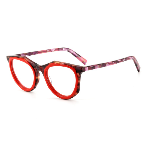 Lamination Acetate Frame For Woman Irregular Lamination Acetate Glasses Manufactory